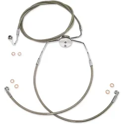 Magnum XR Front Lower Brake Line Kit Stainless Chrome ABS 15.25in.