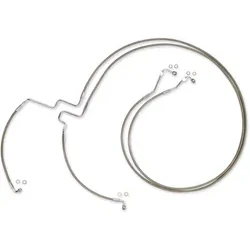 Magnum XR Front Lower Brake Line Kit Stainless Chrome ABS 14in.