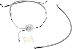 Magnum XR Front Brake Line Kit Complete Stainless Chrome Non-ABS 23in. 4 Over