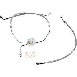 Magnum XR Front Brake Line Kit Complete Stainless Chrome Non-ABS 25in. 6 Over