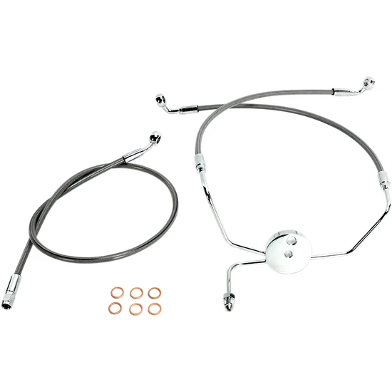 Magnum XR Front Brake Line Kit Complete Stainless Chrome Non-ABS 31in. 12 Over 2