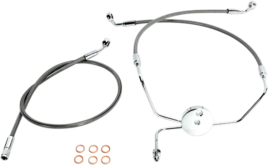 Magnum XR Front Brake Line Kit Complete Stainless Chrome Non-ABS 31in. 12 Over