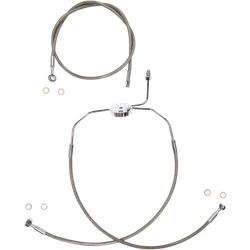 Magnum XR Front Brake Line Kit Complete Stainless Chrome Non-ABS 23in.