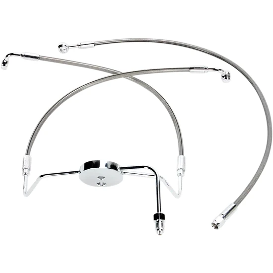 Magnum XR Front Brake Line Kit Complete Stainless Chrome Non-ABS 27in. 4 Over 2