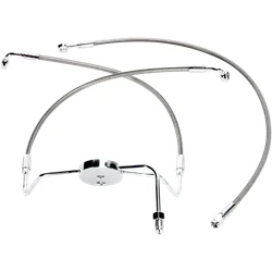 Magnum XR Front Brake Line Kit Complete Stainless Chrome Non-ABS 27in. 4 Over