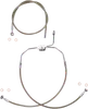 Magnum XR Front Brake Line Kit Complete Stainless Chrome Non-ABS 27in. 4 Over