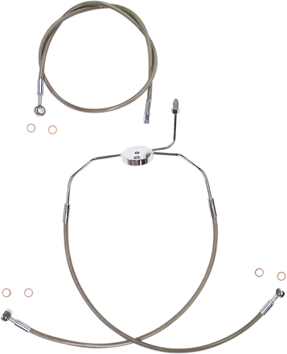 Magnum XR Front Brake Line Kit Complete Stainless Chrome Non-ABS 29in. 6 Over