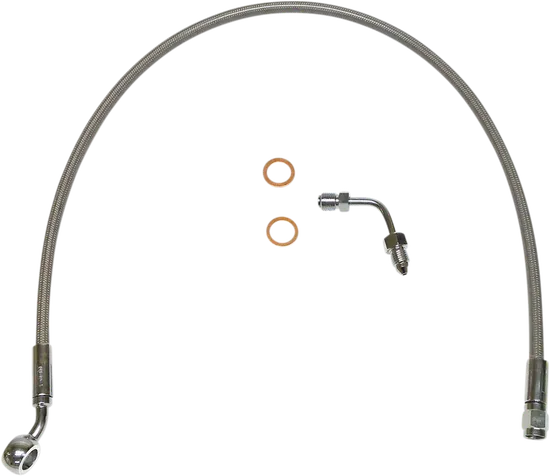 Magnum XR Front Upper Brake Line Kit w Adapter Stainless Chrome ABS 26in. 4 Over