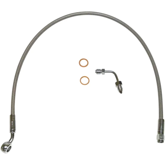 Magnum XR Front Upper Brake Line Kit w Adapter Stainless Chrome ABS 30in. 8 Over 2