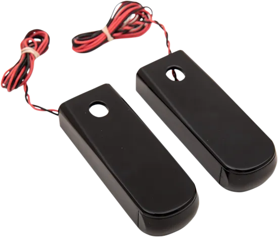 Alloy Art Black Fender Strut Red LED Marker Light