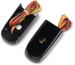 Alloy Art Black Fender Strut Red LED Marker Light