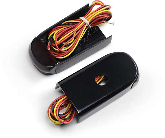 Alloy Art Black Fender Strut Red LED Marker Lights