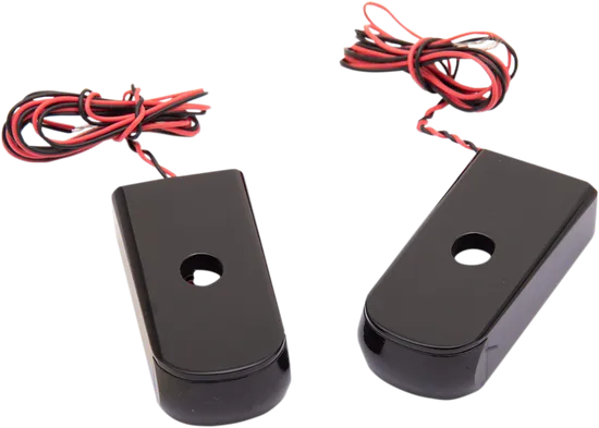 Alloy Art Black Fender Strut Red LED Marker Light