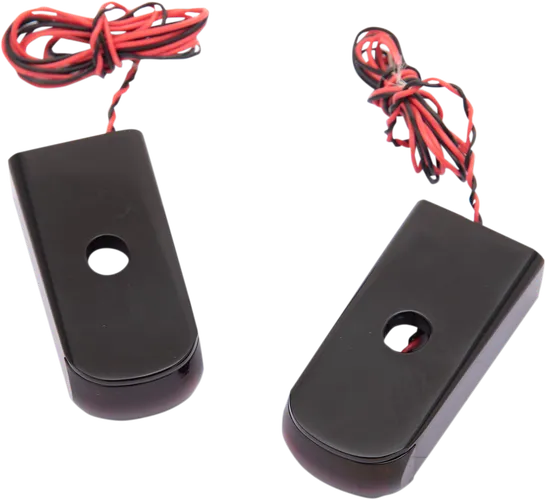 Alloy Art Black Fender Strut Red LED Marker Lights