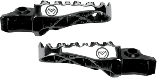 Moose Black Stainless Steel Bolt On Hybrid Footpeg Pair .5in Offset