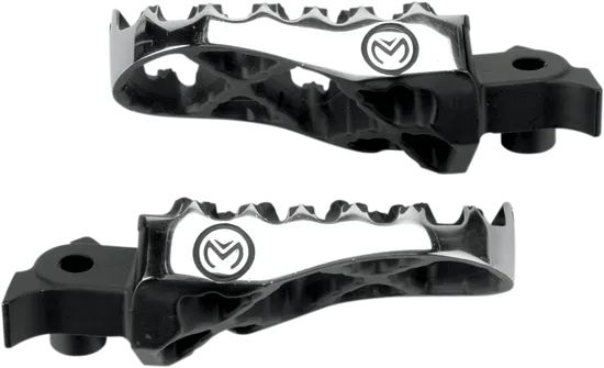 Moose Black Stainless Steel Bolt On Hybrid Footpeg Pair .5in Offset
