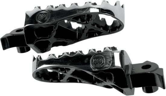Moose Black Stainless Steel Bolt On Hybrid Footpeg Pair
