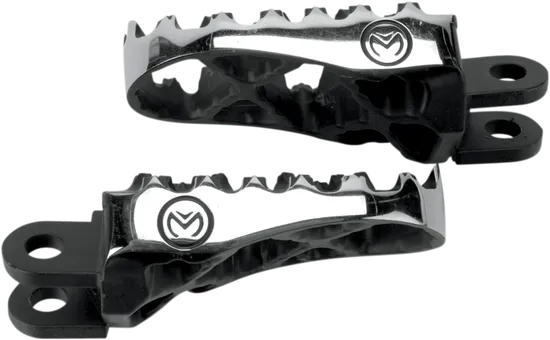 Moose Black Stainless Steel Bolt On Hybrid Footpeg Pair