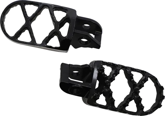 Moose Black Stainless Steel Bolt On Hybrid Footpeg Pair