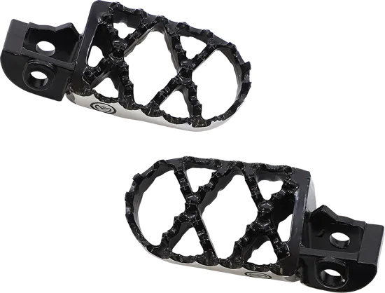 Moose Black Stainless Steel Bolt On Hybrid Footpeg Pair .5in Offset
