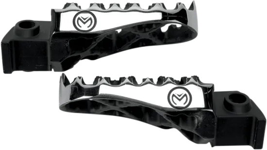 Moose Black Stainless Steel Bolt On Hybrid Footpeg Pair