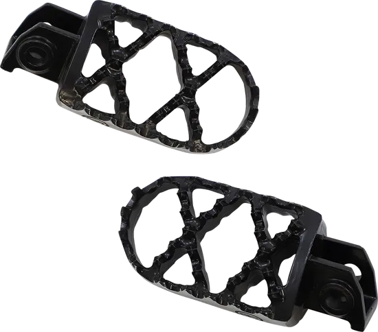 Moose Black Stainless Steel Bolt On Hybrid Footpeg Pair