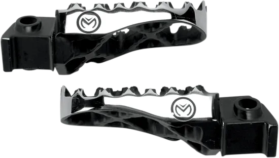 Moose Black Stainless Steel Bolt On Hybrid Footpeg Pair .5in Offset