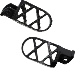 Moose Black Stainless Steel Bolt On Hybrid Footpeg Pair .5in Offset