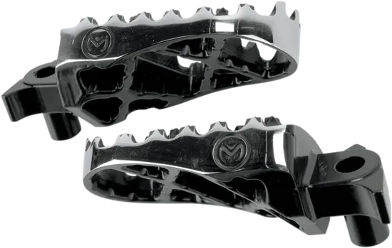 Moose Black Stainless Steel Bolt On Hybrid Footpeg Pair