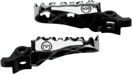 Moose Black Stainless Steel Bolt On Hybrid Footpeg Pair