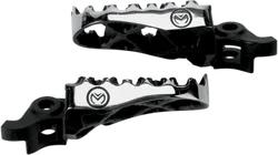 Moose Black Stainless Steel Bolt On Hybrid Footpeg Pair