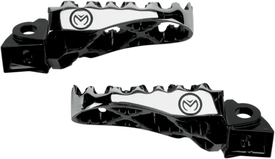 Moose Black Stainless Steel Bolt On Hybrid Footpeg Pair