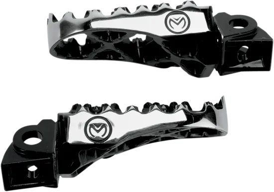Moose Black Stainless Steel Bolt On Hybrid Footpeg Pair .5in Offset