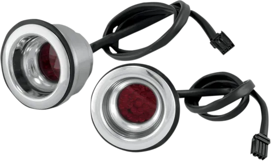 Alloy Art Chrome Shooter Red LED Taillight Pair Kit