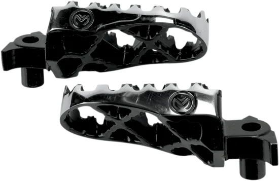Moose Black Stainless Steel Bolt On Hybrid Footpeg Pair