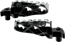 Moose Black Stainless Steel Bolt On Hybrid Footpeg Pair