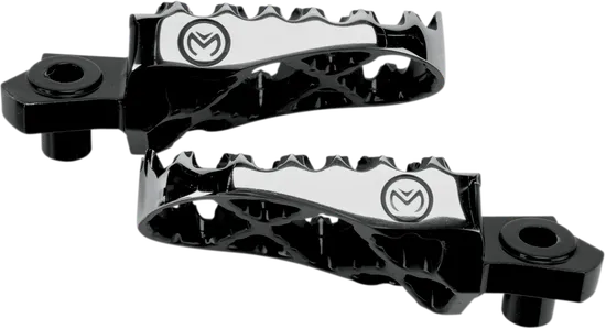 Moose Black Stainless Steel Bolt On Hybrid Footpeg Pair