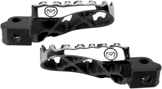 Moose Black Stainless Steel Bolt On Hybrid Footpeg Pair