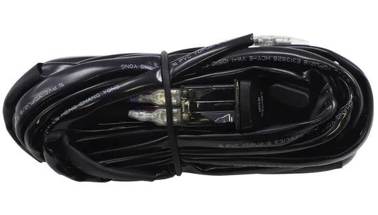 Moose LED Whip Light Wiring Harness Rocker Switch For UTV