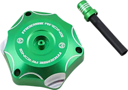 Moose Green Aluminum Gas Cap For Kawasaki