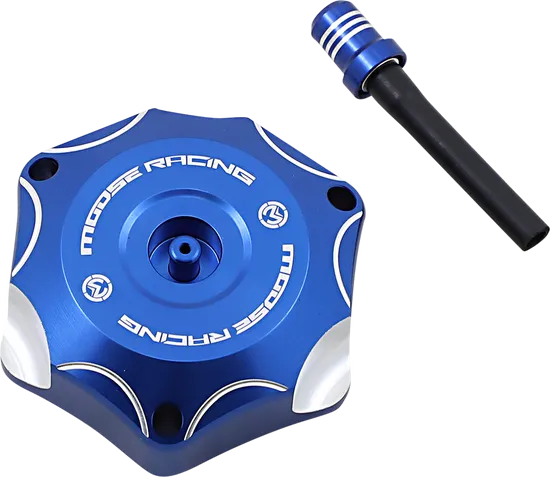 Moose Racing Blue Billet Aluminum Gas Cap For Yamaha