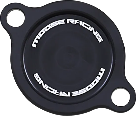 Moose Machined Black Aluminum Oil Filter Cover