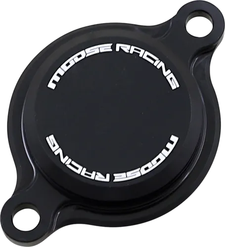 Moose Machined Black Aluminum Oil Filter Cover