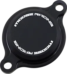 Moose Machined Black Aluminum Oil Filter Cover