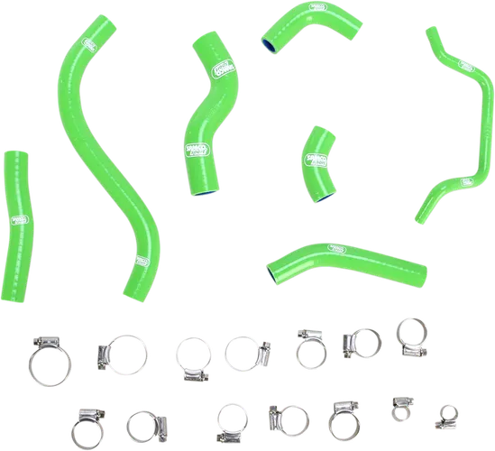 Moose Green Stock Fit Radiator 7 Hose Kit