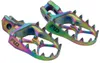 Flo Pro Series Footpegs Driver Foot Pegs Pair Titanium Iridescent
