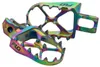 Flo Pro Series Footpegs Driver Foot Pegs Pair Titanium Iridescent