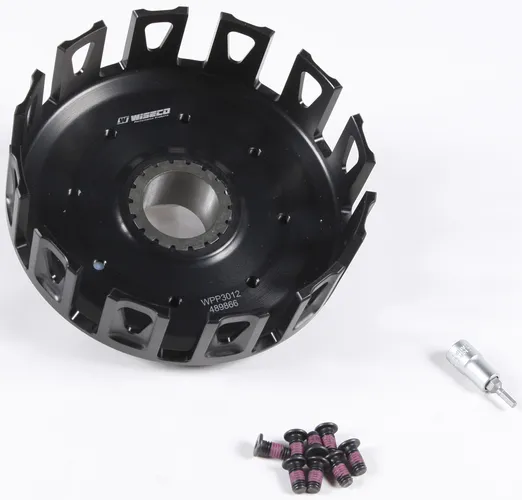 Wiseco Forged Aluminum Clutch Basket Shell with Kickstart Gear