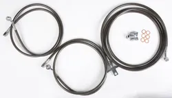 Streamline Smoke Rear Brake Line Kit 4in. Extended