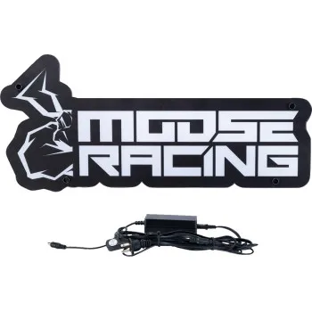 Moose Racing Black White Logo Lighted Sign